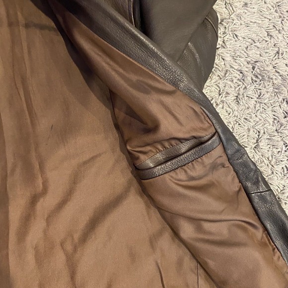 Coach Brown Leather Jacket - Picture 13 of 16